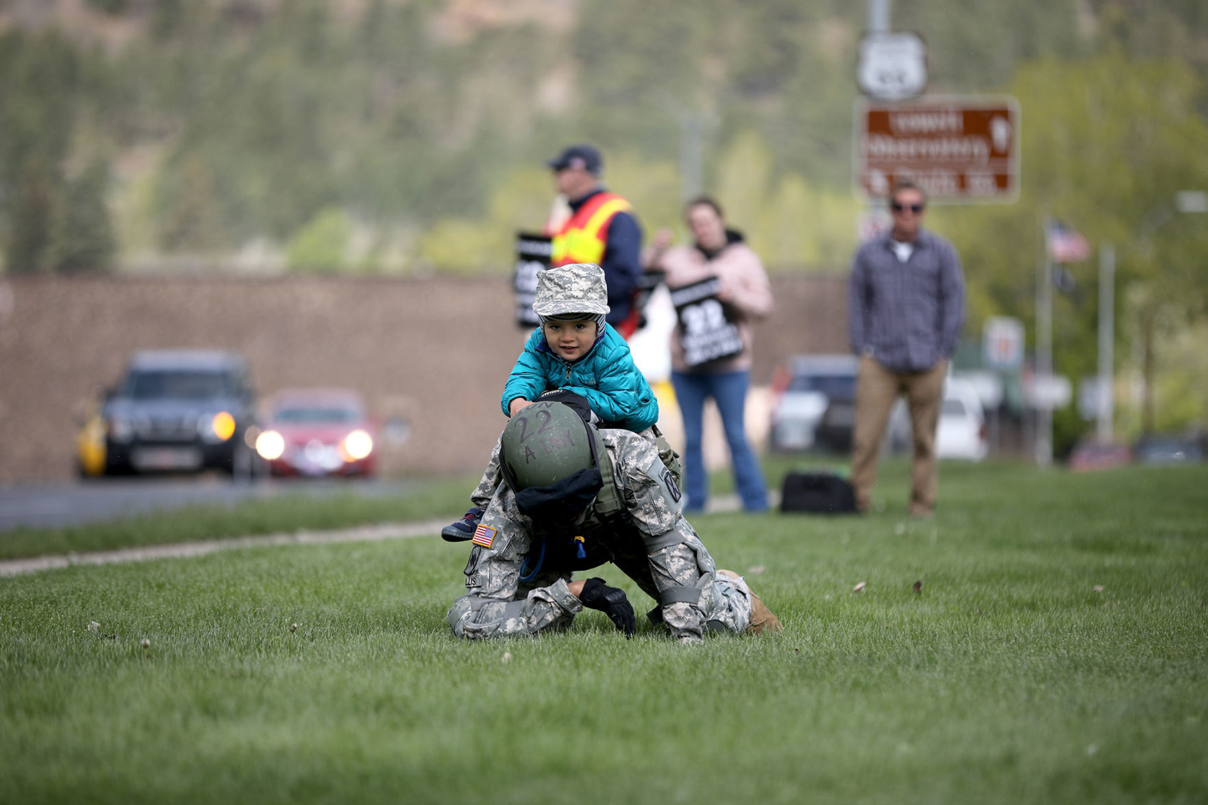 On Dad's Shoulders